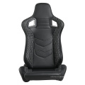 Adjustable Black PVC Leather sports carbon car seats